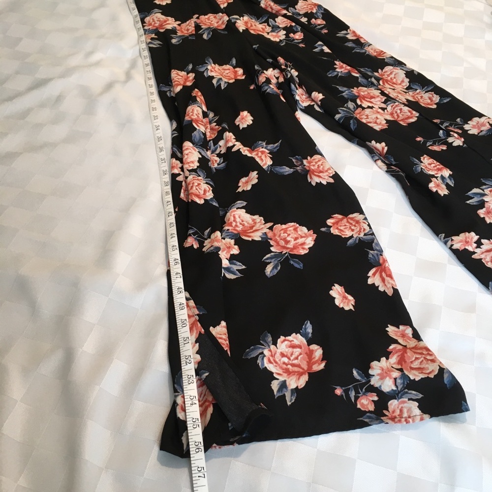 Xhilaration Black Floral Maxi Jumpsuit, Sz XS / S - Picture 15 of 16